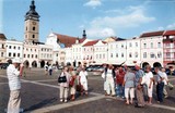 Na náměstí v Českých Budějovicích.